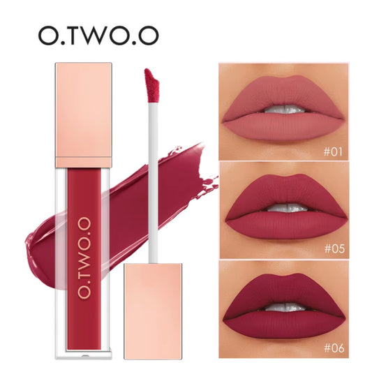 12 Color Liquid Lipstick Matte Finish Sexy Silky Lip Gloss Waterproof Kiss-Proof Lasting Lip Glaze Lip Tint Cosmetics
