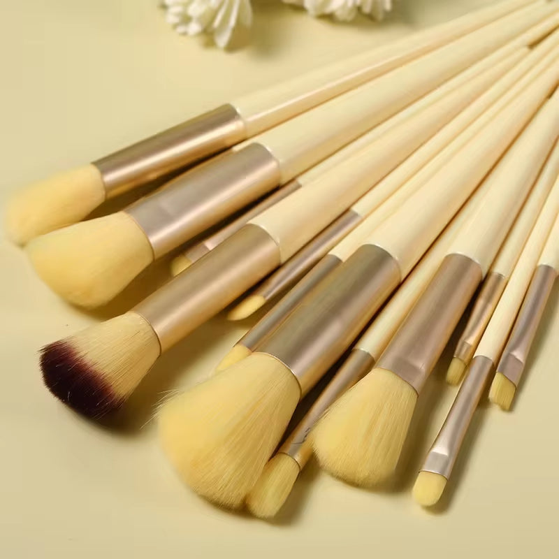 13/15PCS Makeup Brushes Set Eye Shadow Foundation Women Cosmetic Brush Eyeshadow Blush Beauty Soft Make up Tools Bag
