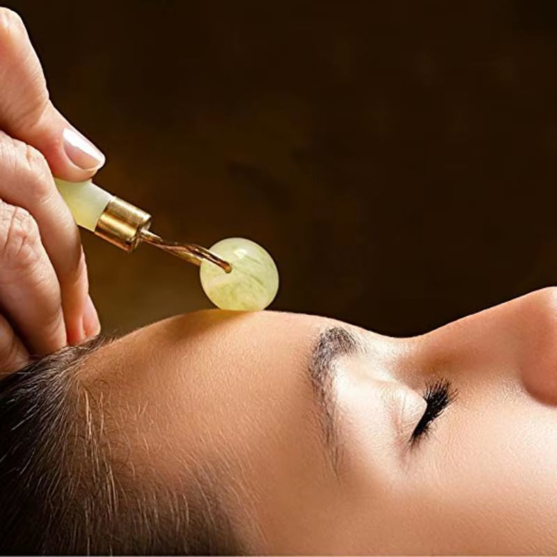 Natural Jade Scraping Board Roller Massager Law Tattoo Eye Beauty Bar Face Jade