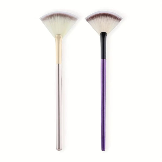 1Pc Fan Shaped Highlight Brush Contour Brush Blending Highlighter Makeup Brush Face Loose Powder Brush Cosmetic Beauty Tools