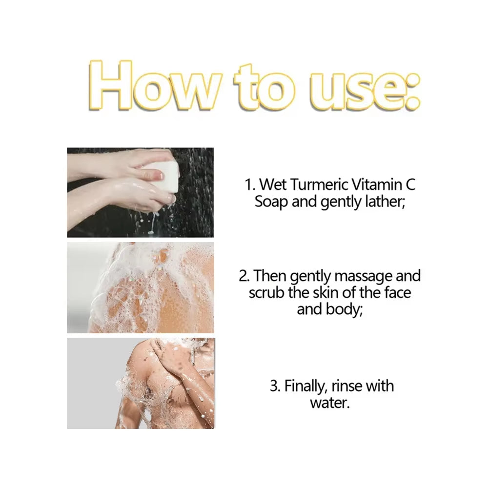 Ginger Soap for Cleansing, Anti-Acne, Whitening and Brightening the Face, Removing Acne and Fading Dark Spots, Turmeric Soap