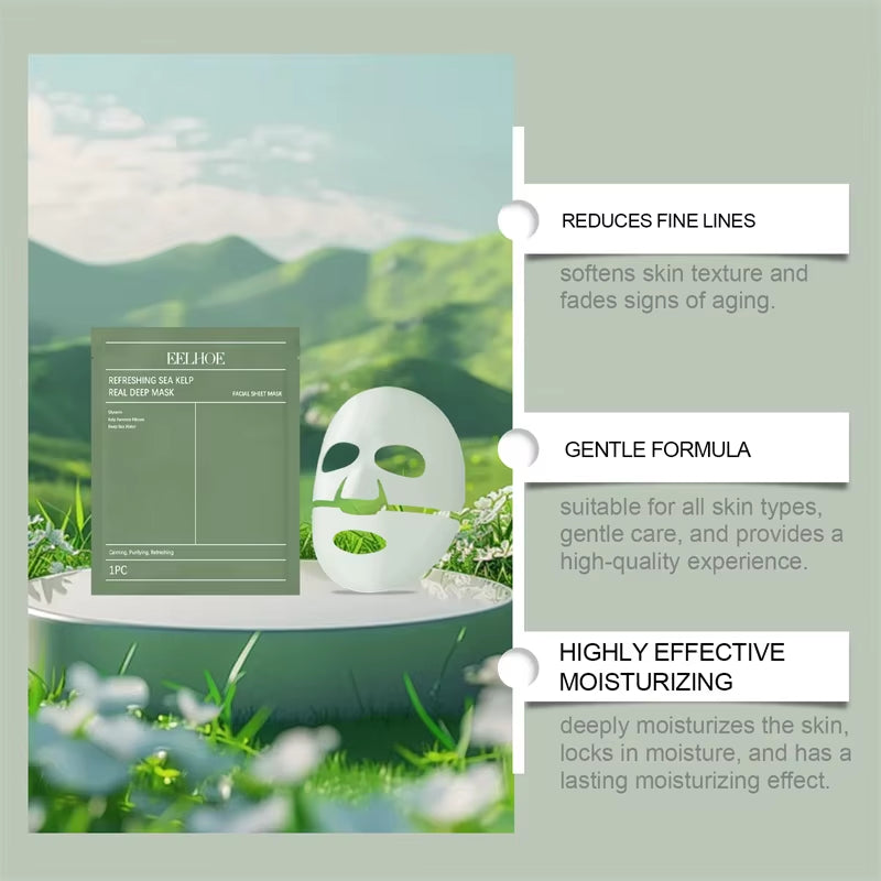 Seaweed Deep Repair Mask Restore Facial Skin Elasticity Hydration Plump Moisturizing Face Care Beauty Products Korean Cosmetics