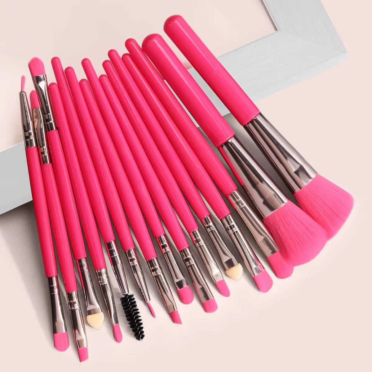 13/15PCS Makeup Brushes Set Eye Shadow Foundation Women Cosmetic Brush Eyeshadow Blush Beauty Soft Make up Tools Bag