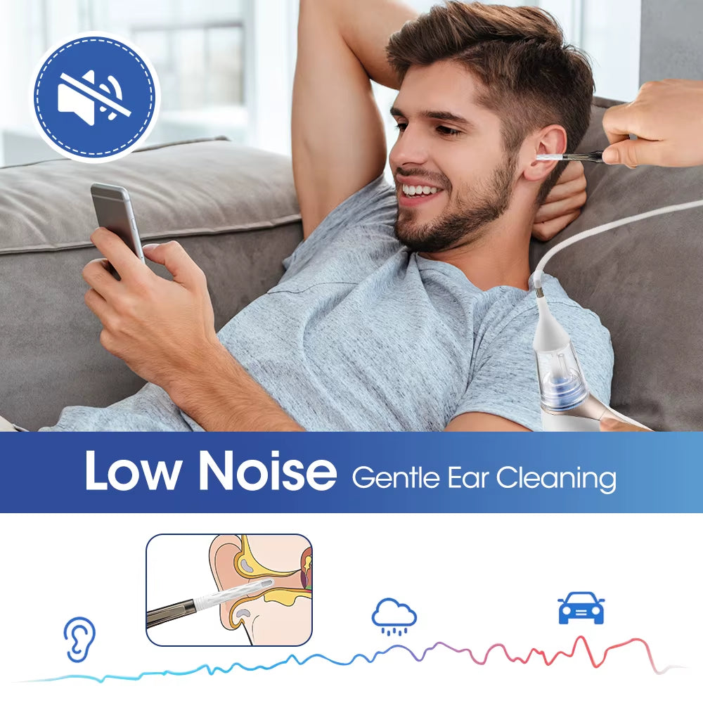 Electric Nasal Aspirator Handheld Ear Vacuum Wax Removal Tool Health Adults Kids Earwax Snot Sucker Swimming Ear Suction Cleaner