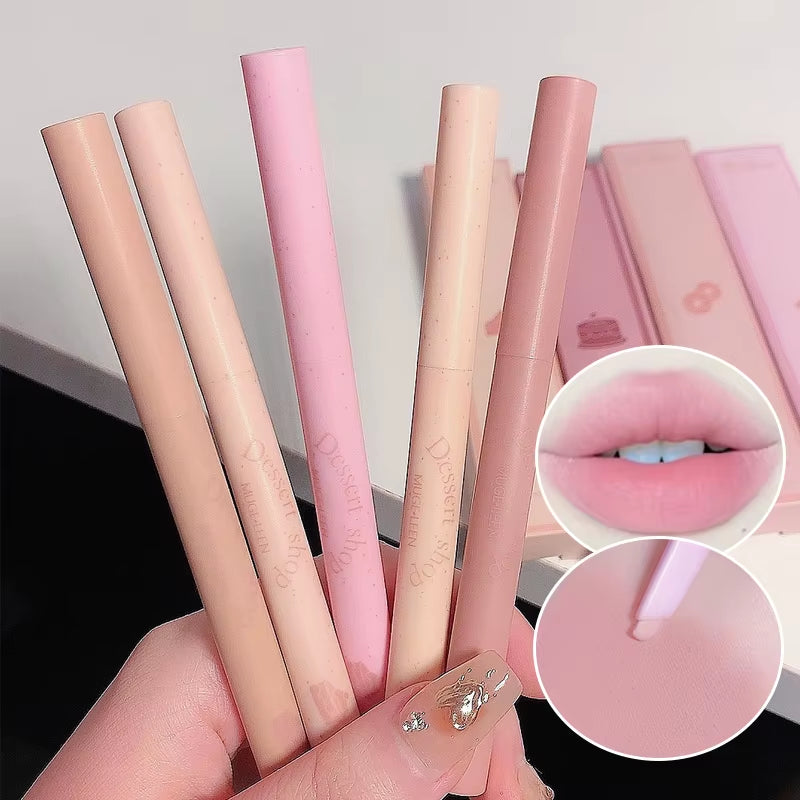 Dessert Lip Liner Automatic Rotating Waterproof Lasting No Color Outline Lip Lipstick Pen