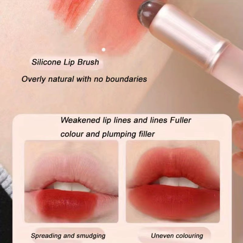 1/2Pcs Silicone Lip Brush round Head Smudge Brushes Dust-Proof Covered Lip Brush Multifunctional Cosmetics Lipstick Makeup Tools