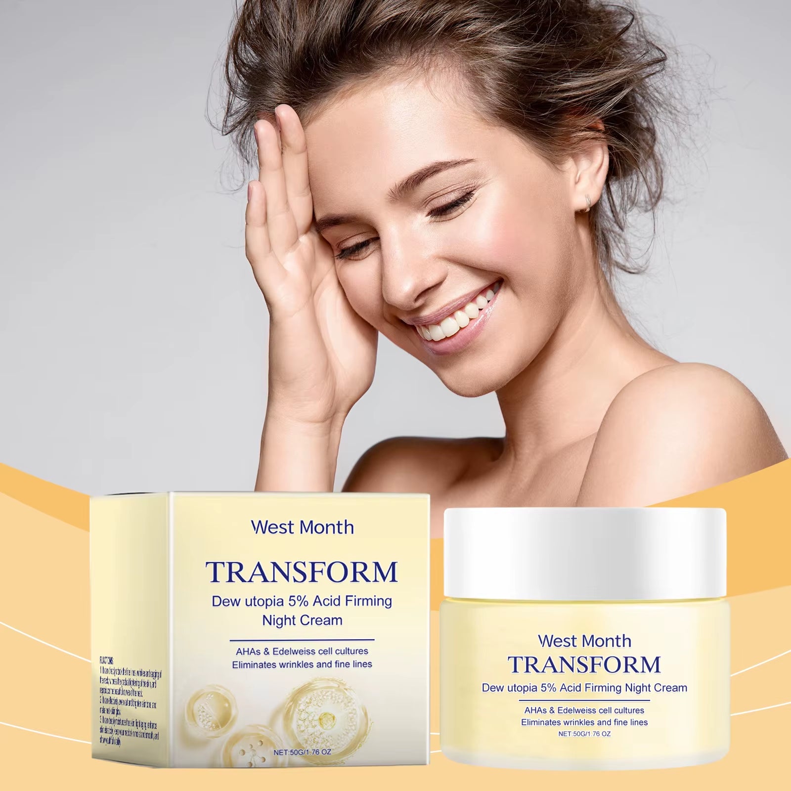 WEST MONTH Firming Night Cream Effectively Fight Wrinkles, Eeduce Fine Lines and Wrinkles, Tighten the Skin Firming Cream