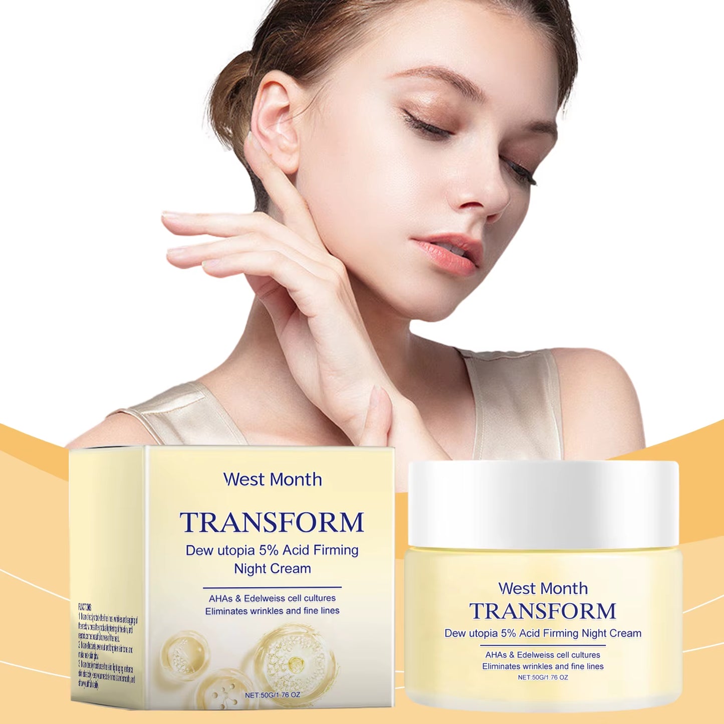 WEST MONTH Firming Night Cream Effectively Fight Wrinkles, Eeduce Fine Lines and Wrinkles, Tighten the Skin Firming Cream